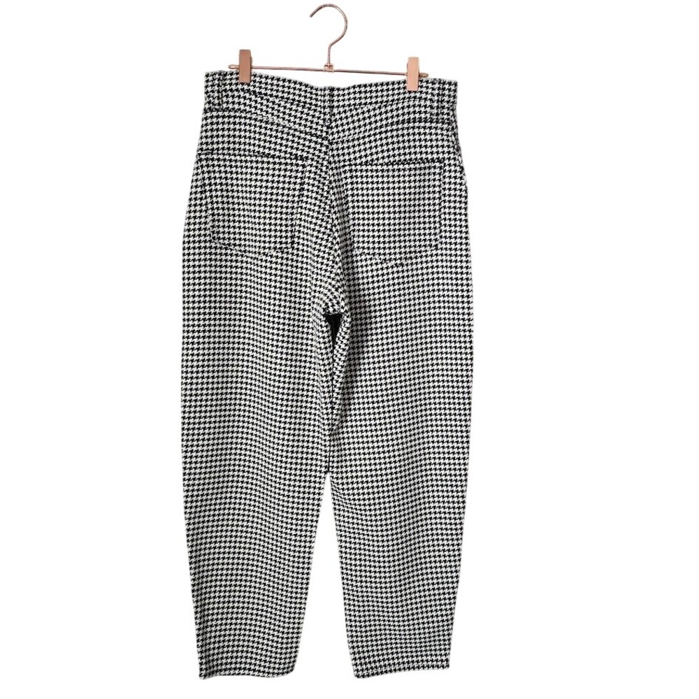 POLO RALPH LAUREN Houndstooth Pants Wide Leg Black White 28 - Picture 2 of 11